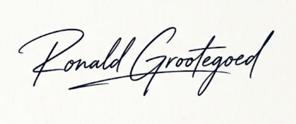 Handtekening Ron Grootegoed